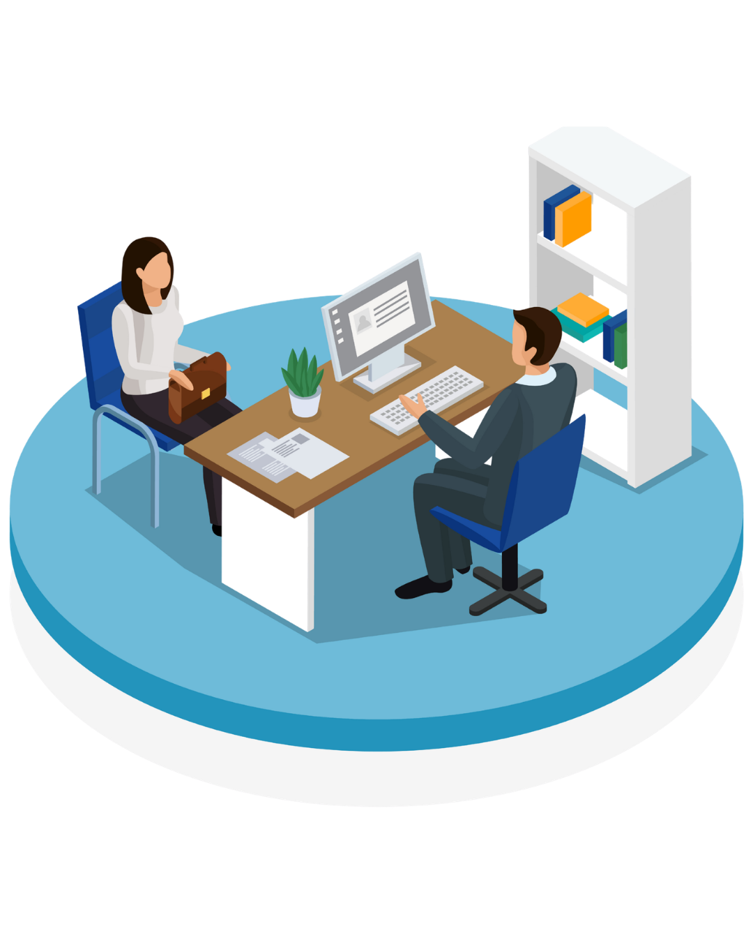 Premium Job Consultancy Illustration